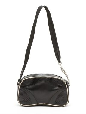 Small Prada Vitello Drive Perforated Bowling Shoulder Bag